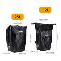 Bicycle Bags & Panniers – Waterproof, adjustable bicycle bag, 25-32L, - Carlat