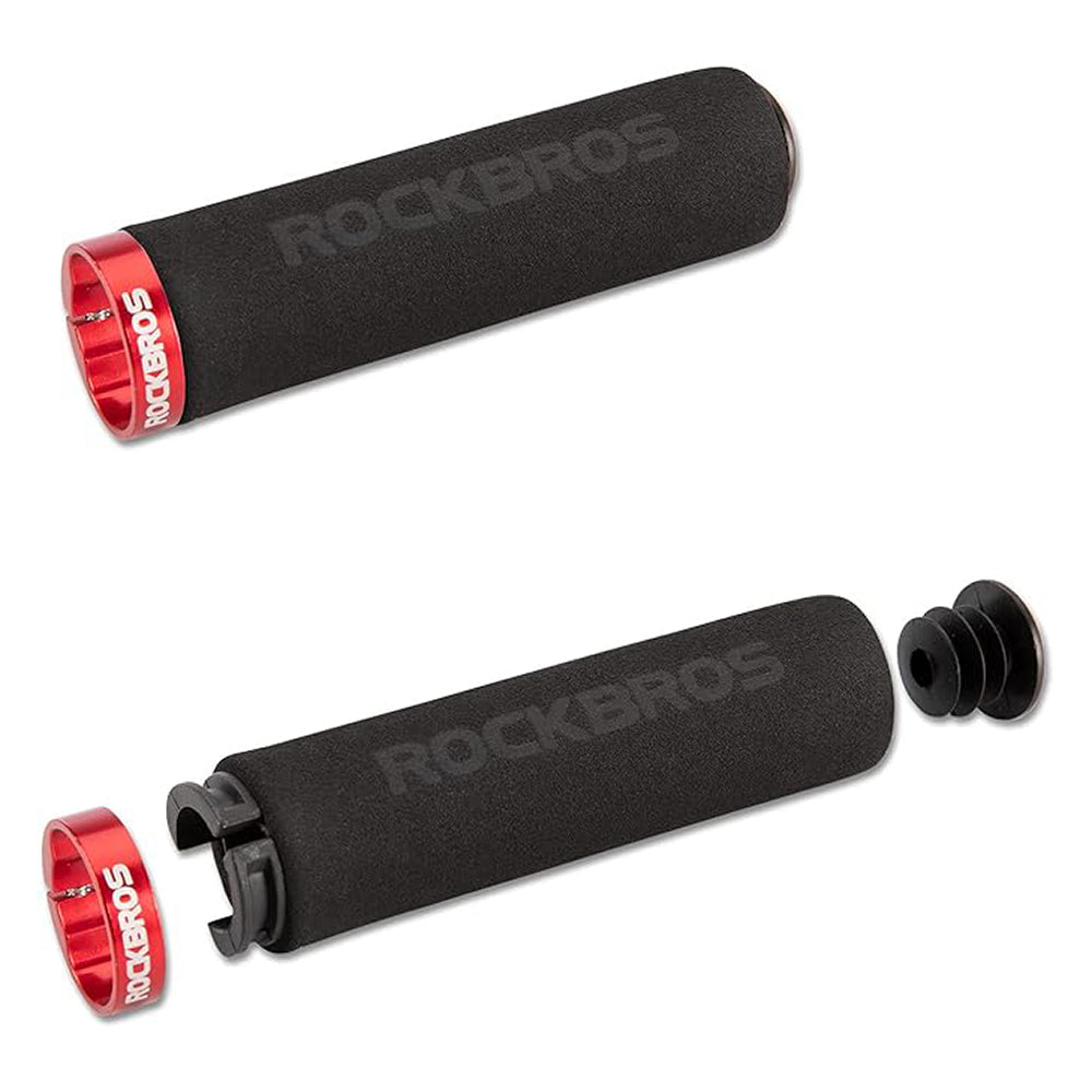 Bicycle Parts – Bicycle handlebar grips, black and red sponge - Carlat