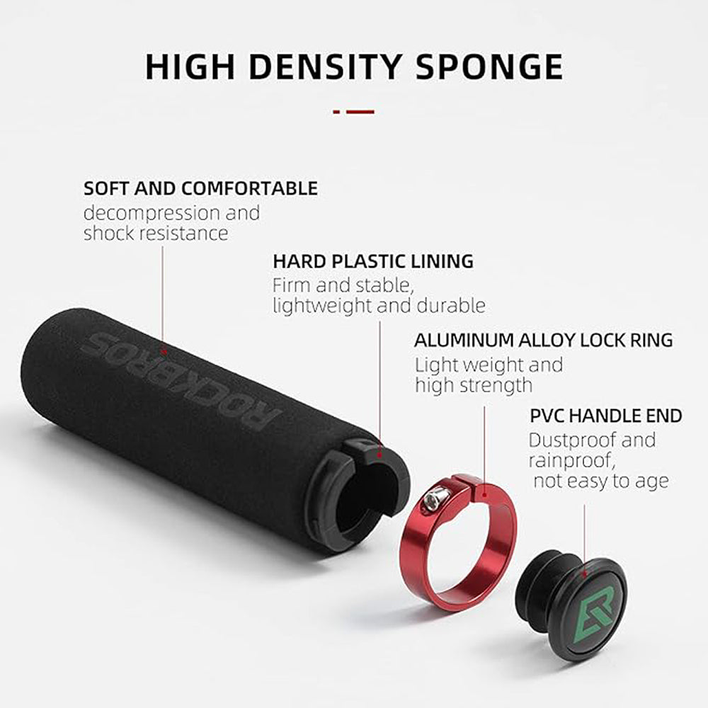 Bicycle Parts – Bicycle handlebar grips, black and red sponge - Carlat