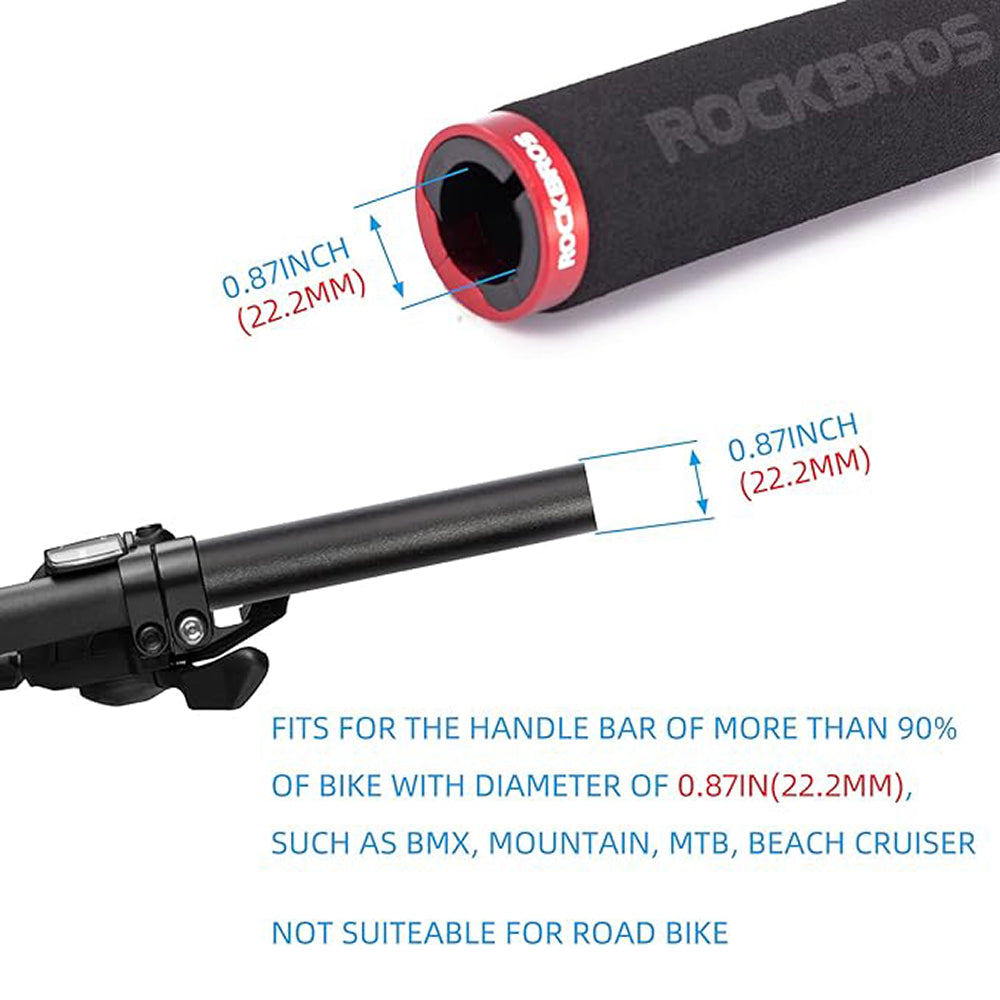Bicycle Parts – Bicycle handlebar grips, black and red sponge - Carlat