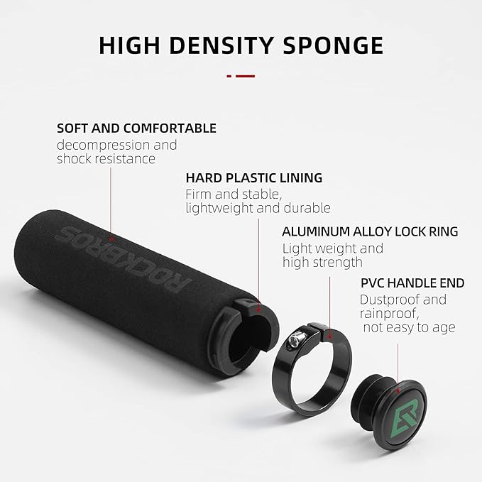 Bicycle Parts – Bicycle handlebar grips, black sponge grips - Carlat