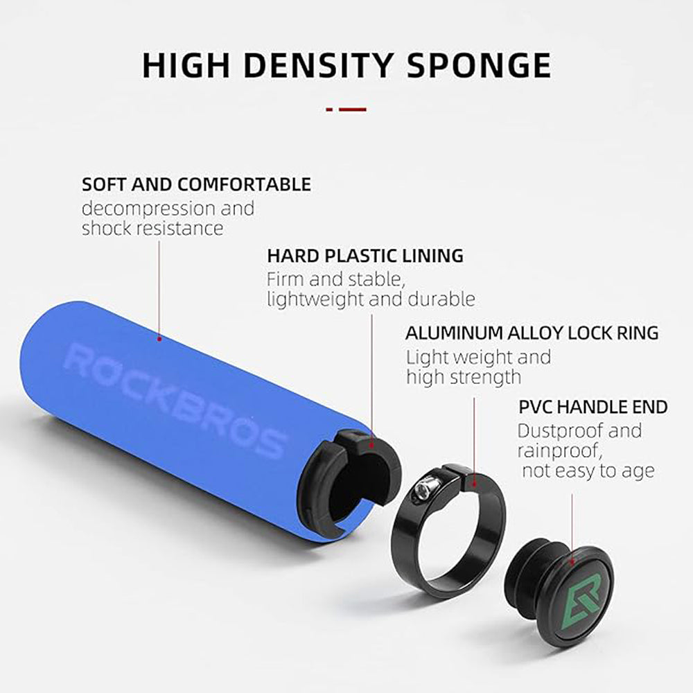 Bicycle Parts – Bicycle handlebar grips, blue and black sponge - Carlat