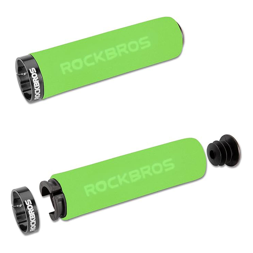 Bicycle Parts – Bicycle handlebar grips, green and black sponge - Carlat