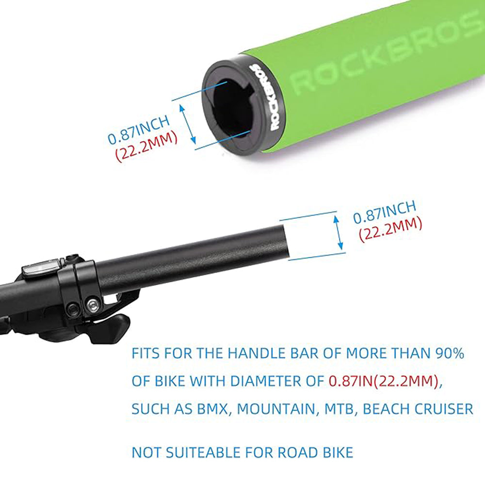 Bicycle Parts – Bicycle handlebar grips, green and black sponge - Carlat