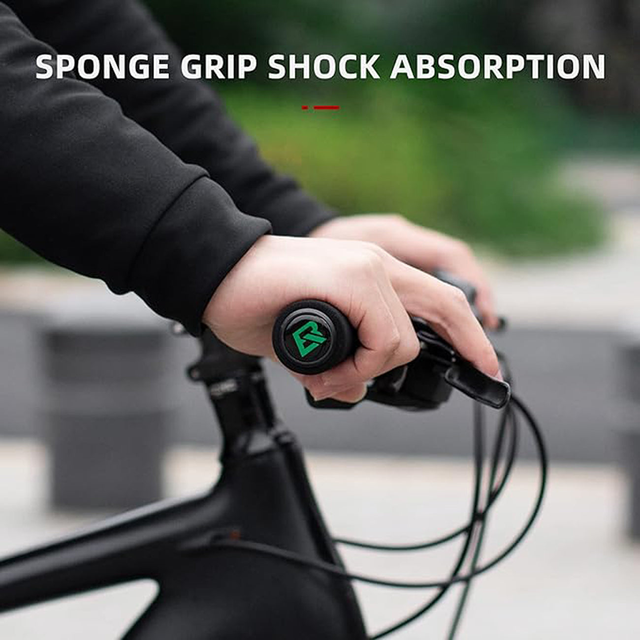 Bicycle Parts – Bicycle handlebar grips, green and black sponge - Carlat