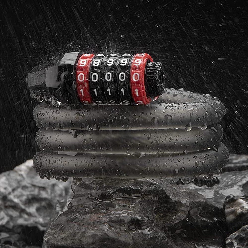 Bicycle Parts – Bicycle lock, 5-digit combination lock, 1.8 m - Carlat
