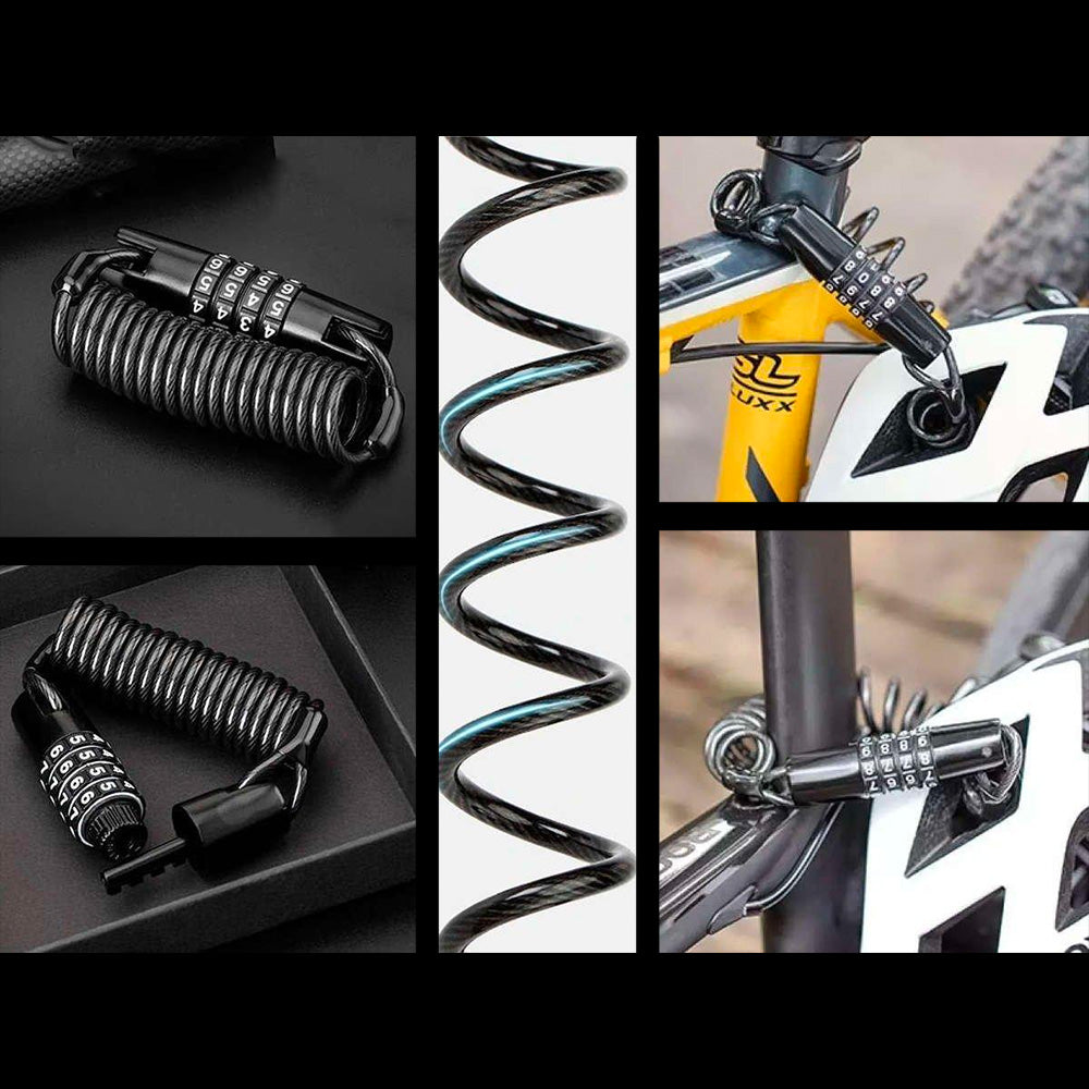 Bicycle Parts – Bicycle lock, code lock, 1.5 m rope - Carlat