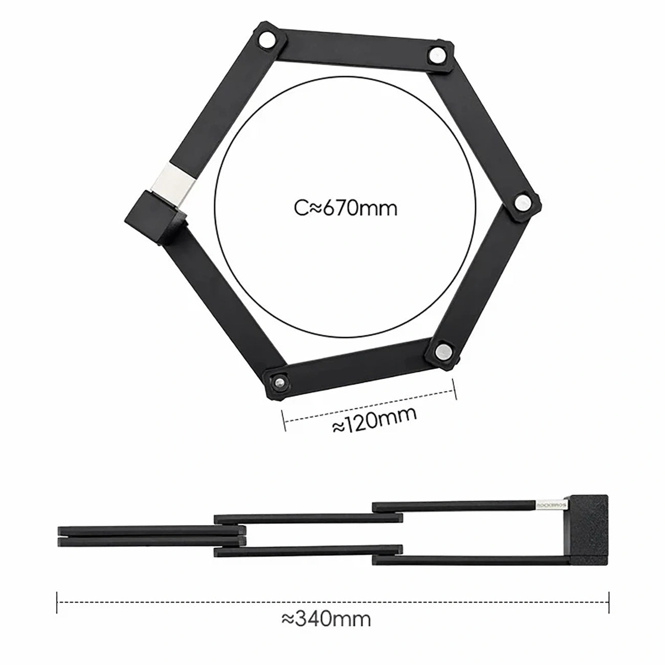 Bicycle Parts – Bicycle lock with key and handle, foldable, - Carlat