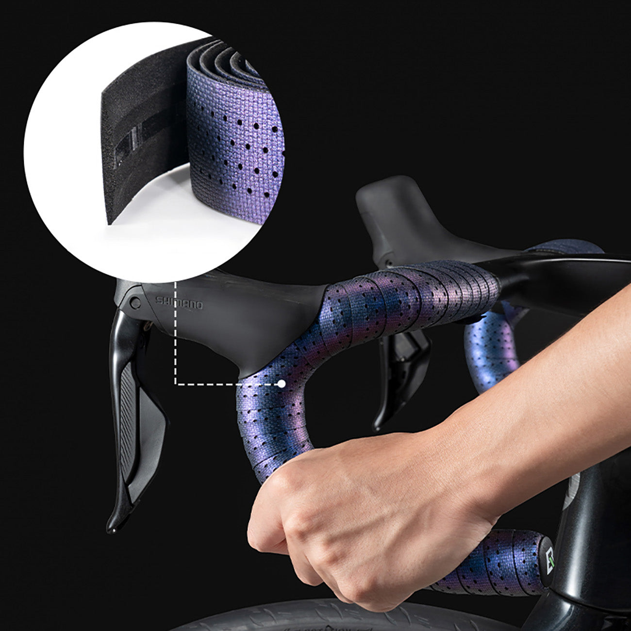 Bicycle Parts – Embossed EVA bicycle handlebar tape - blue - Carlat