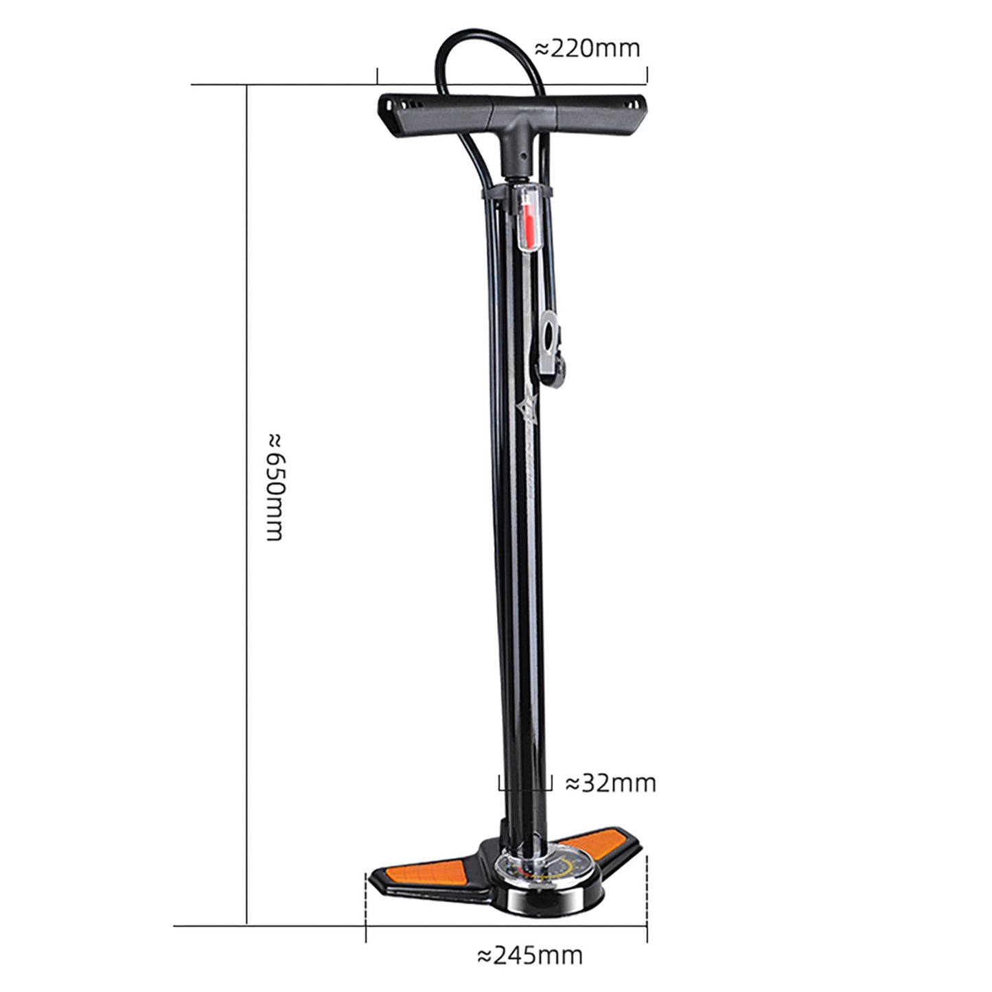 Bicycle Parts – Floor bicycle pump with pressure gauge - Carlat