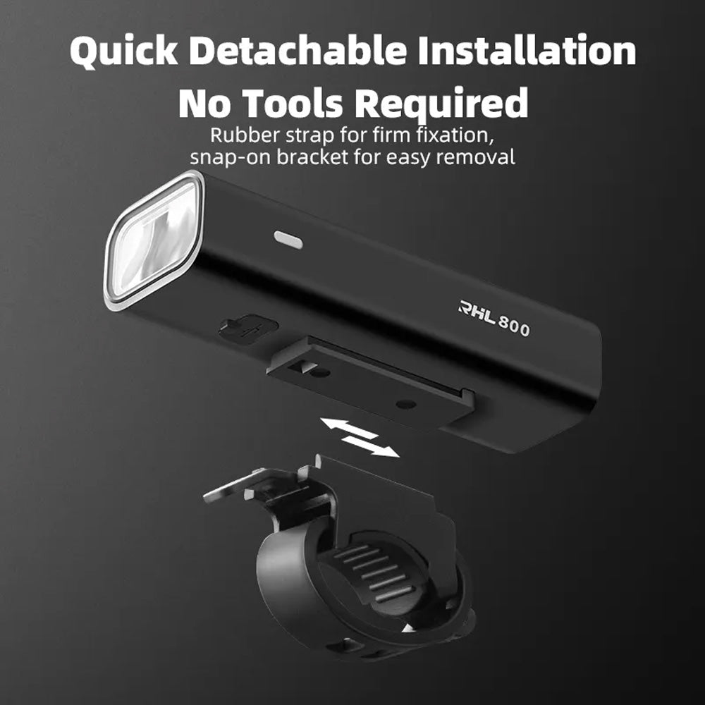 Bicycle Parts – Front bicycle light 800lm + USB-C cable - Carlat