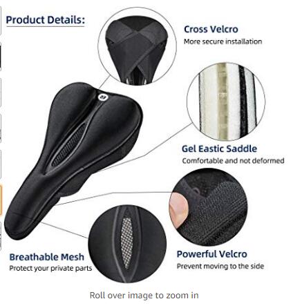 Bicycle Parts – Gel bicycle seat cover with memory foam, - Carlat