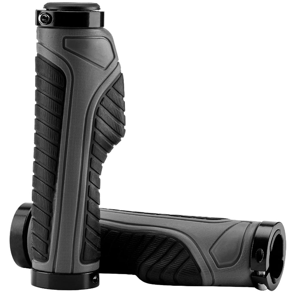 Bicycle Parts – Grips, ergonomic bicycle grips, dia. 22mm grey - Carlat