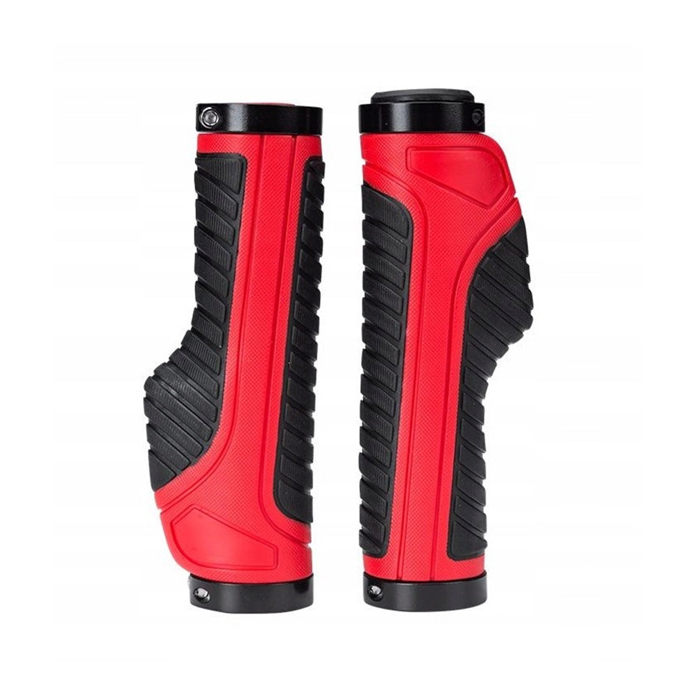Bicycle Parts – Grips, ergonomic bicycle grips, dia. 22mm red - Carlat
