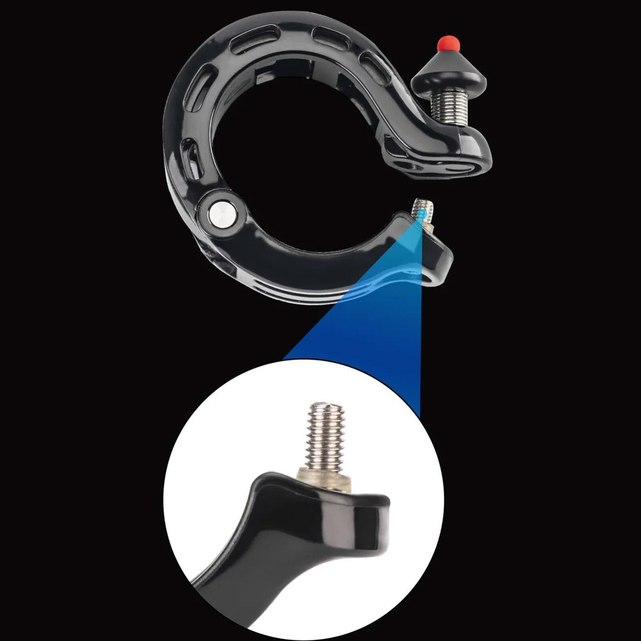 Bicycle Parts – Q-shaped bicycle bell 100db - black - Carlat