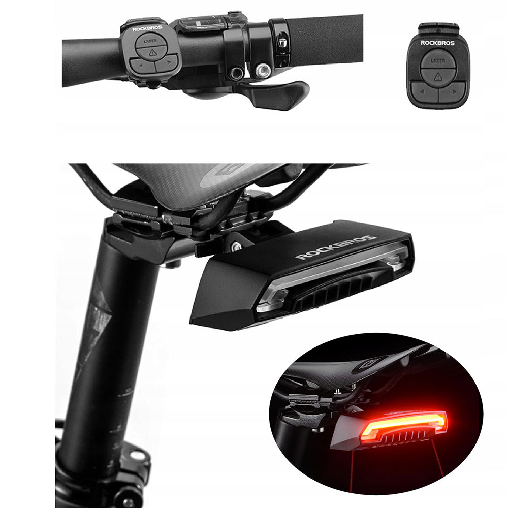 Bicycle Parts – Rear bicycle light with laser remote control - Carlat