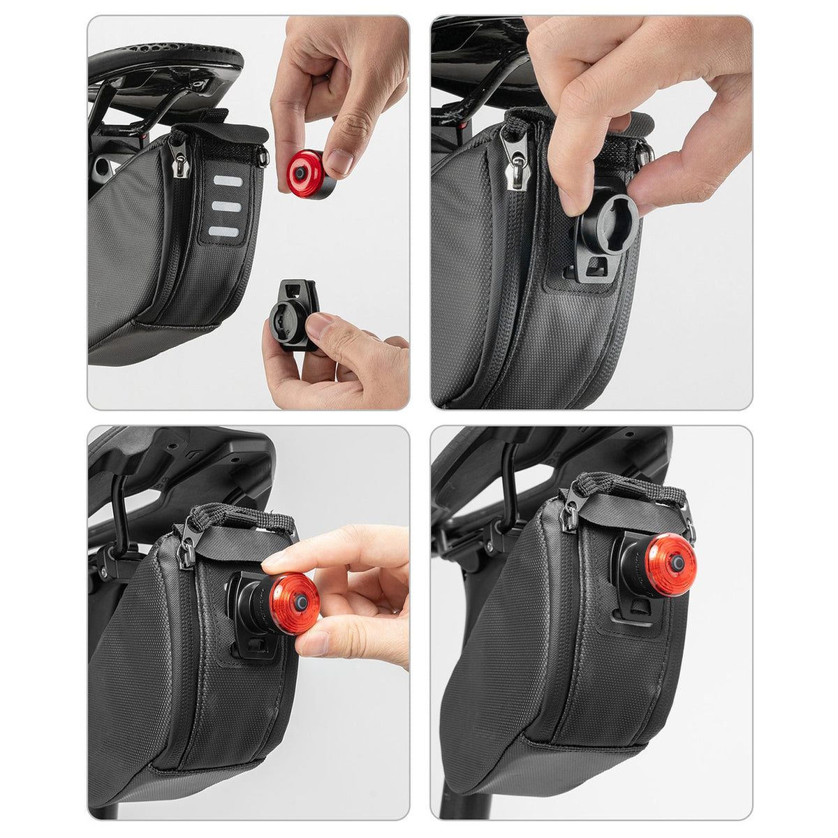 Bicycle Parts – Rear lights waterproof intelligent lights black - Carlat