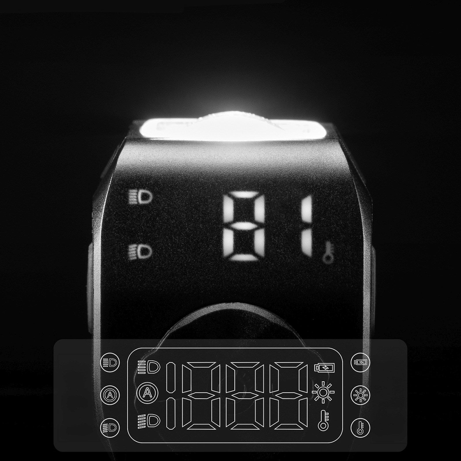 Bicycle Parts – Rechargeable front bicycle light with remote control - Carlat