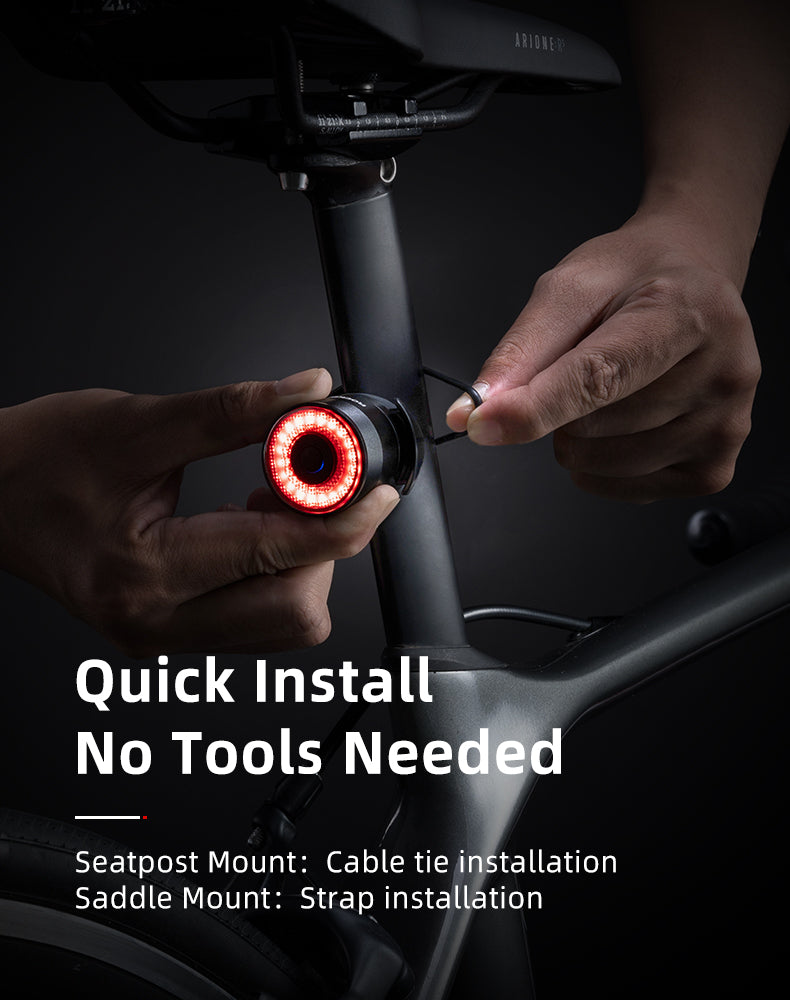 Bicycle Parts – Red rear bicycle lamp, STOP system, four - Carlat