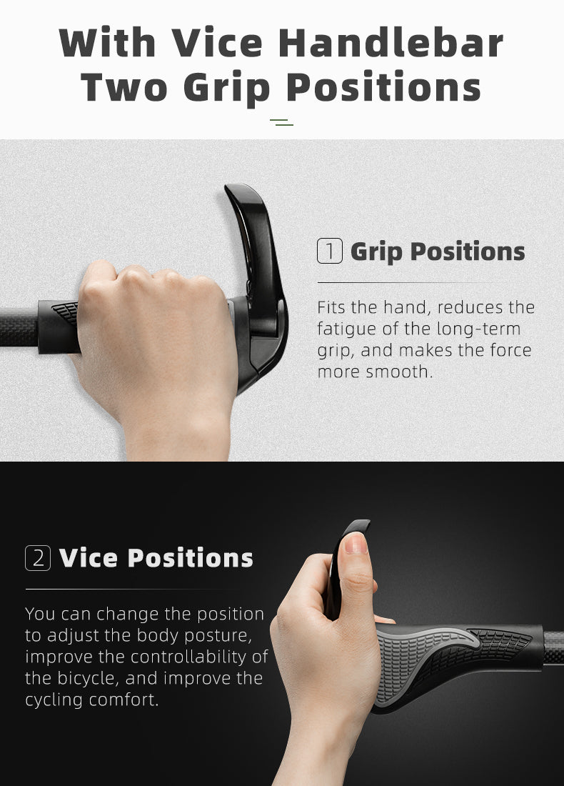 Bicycle Parts – Set of bicycle handle grips with anti-slip - Carlat