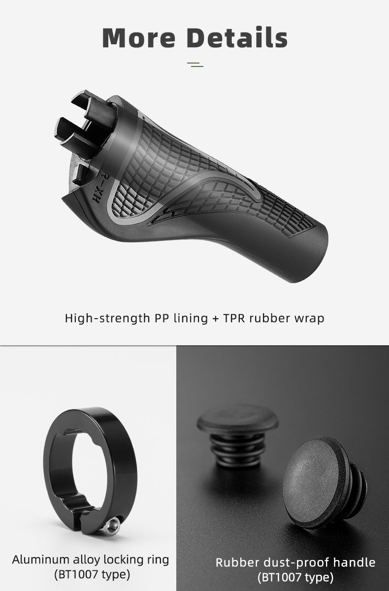 Bicycle Parts – Set of bicycle handle grips with anti-slip - Carlat