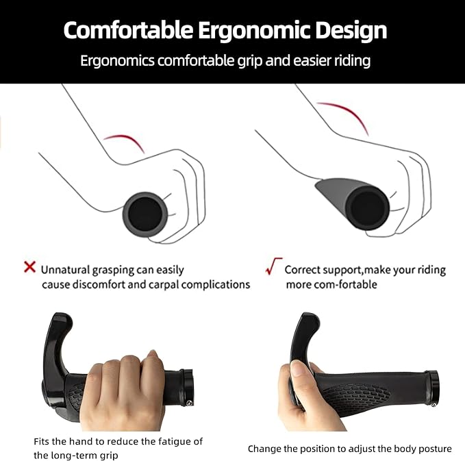 Bicycle Parts – Set of bicycle handle grips with anti-slip - Carlat