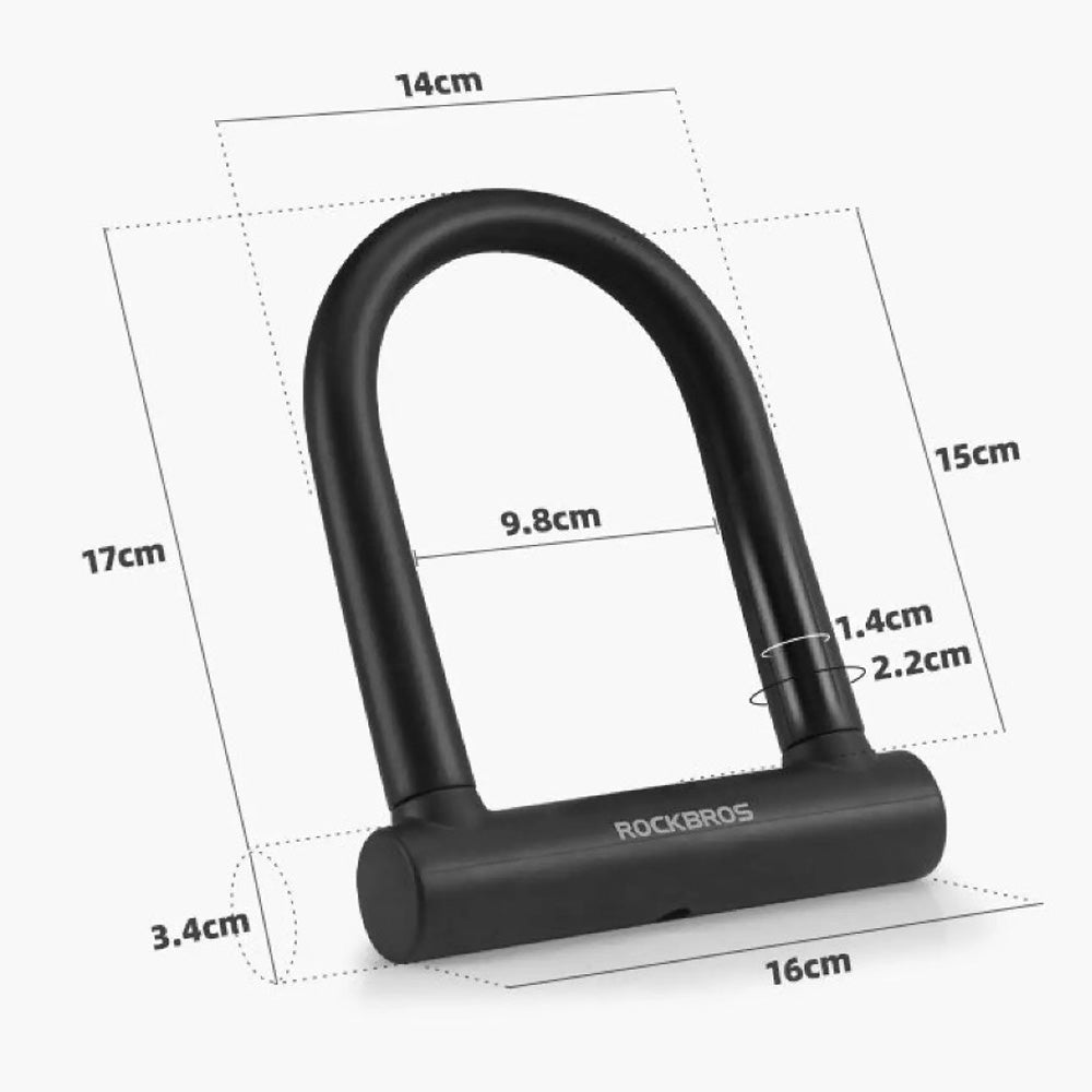 Bicycle Parts – U-Lock bicycle lock, reinforced lock with key - Carlat