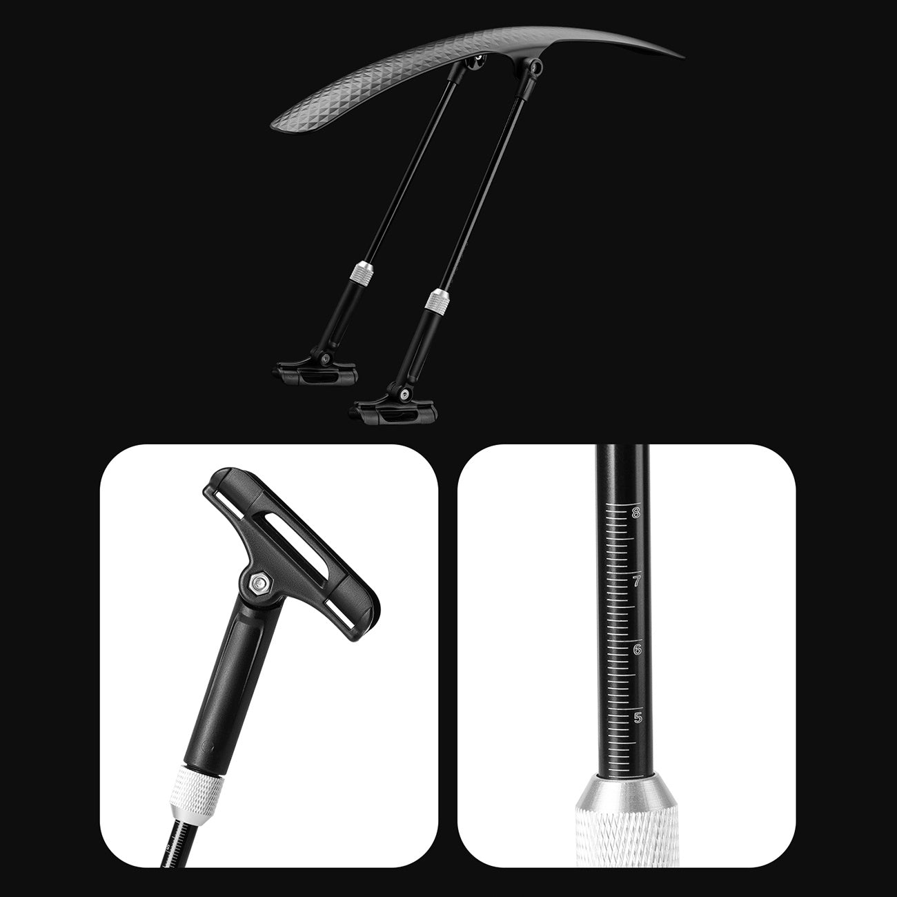 Bicycle Parts – Universal, adjustable bicycle fender - black - Carlat