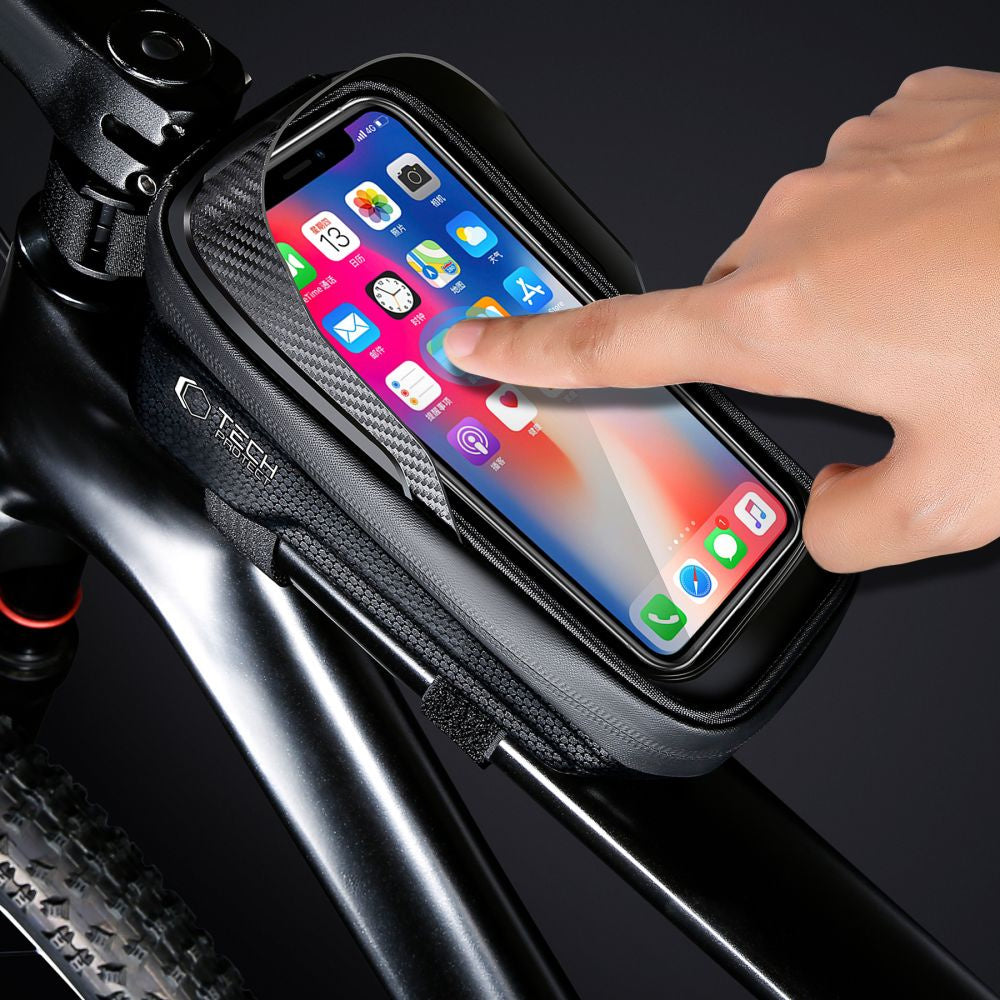 Bicycle frame bag with space for a phone 1l - black - Carlat