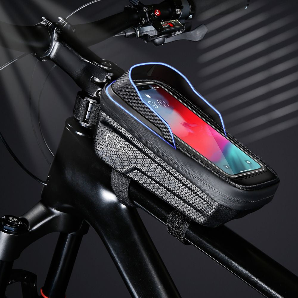 Bicycle frame bag with space for a phone 1l - black - Carlat