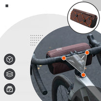 Bicycle handlebar bag with strap 2.2L - brown - Carlat