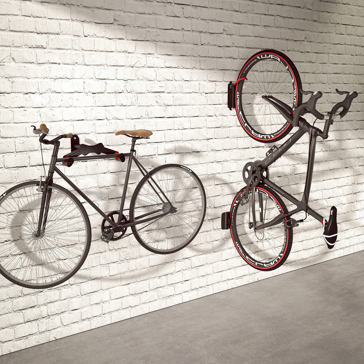 Bicycle hangers and – Maclean wall-mounted bicycle rack, 25kg max, MC-457 - Carlat