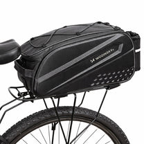 Bicycle pannier bag with long strap - black - Carlat