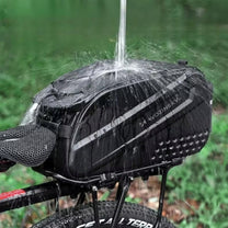 Bicycle pannier bag with long strap - black - Carlat
