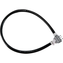 Bicycle parts – PVC steel cable 550mm, 3-digit chrome combination lock. - Carlat