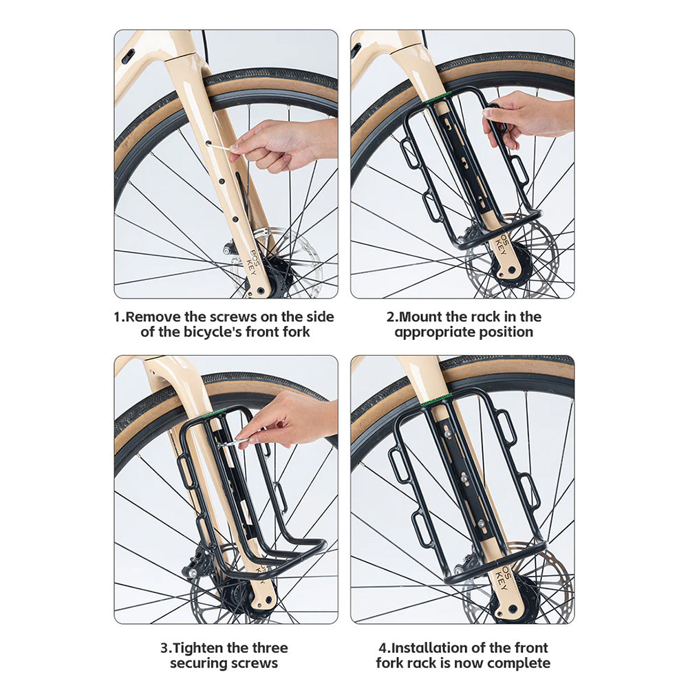 Bicycle shelf for bicycle fork bags - black - Carlat
