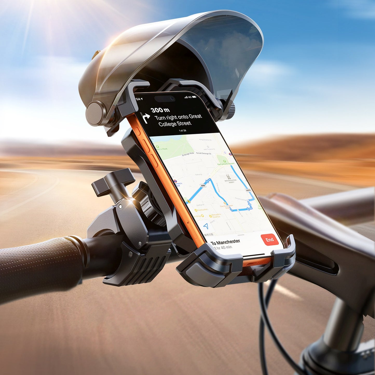 Bike holder with sun visor - black - Carlat