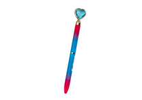 Blue Heart Diamond Ballpoint Pen with 0.7mm Refill (Assorted Colors) - Carlat
