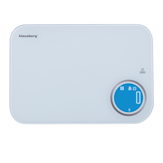 Bluetooth Kitchen Scale, Diet Scale, 5 kg, Calorie Tracking, Tempered Glass, Klausberg - Carlat