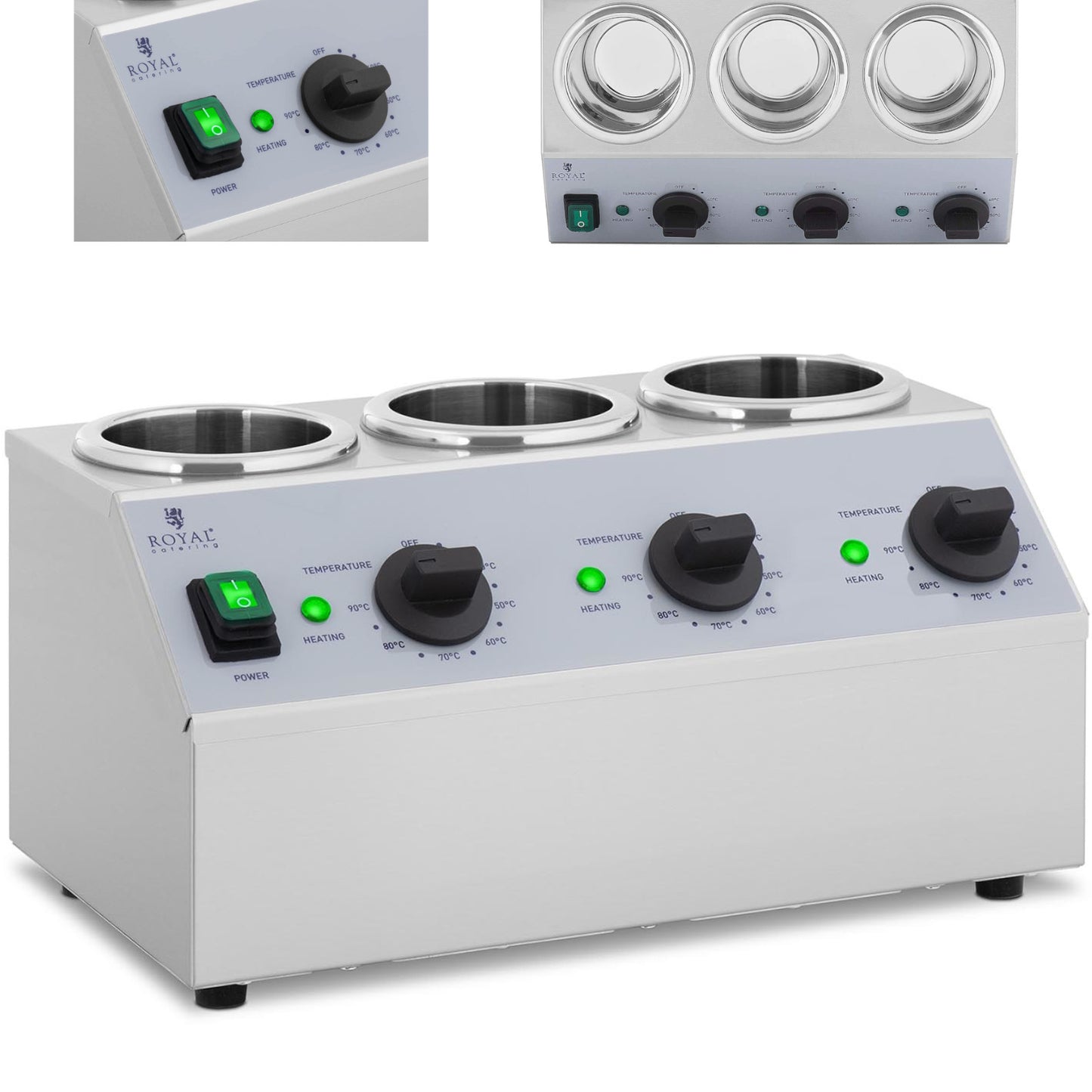 Bottle warmer for hot sauces 3x 1L 40-90C 550W - Carlat
