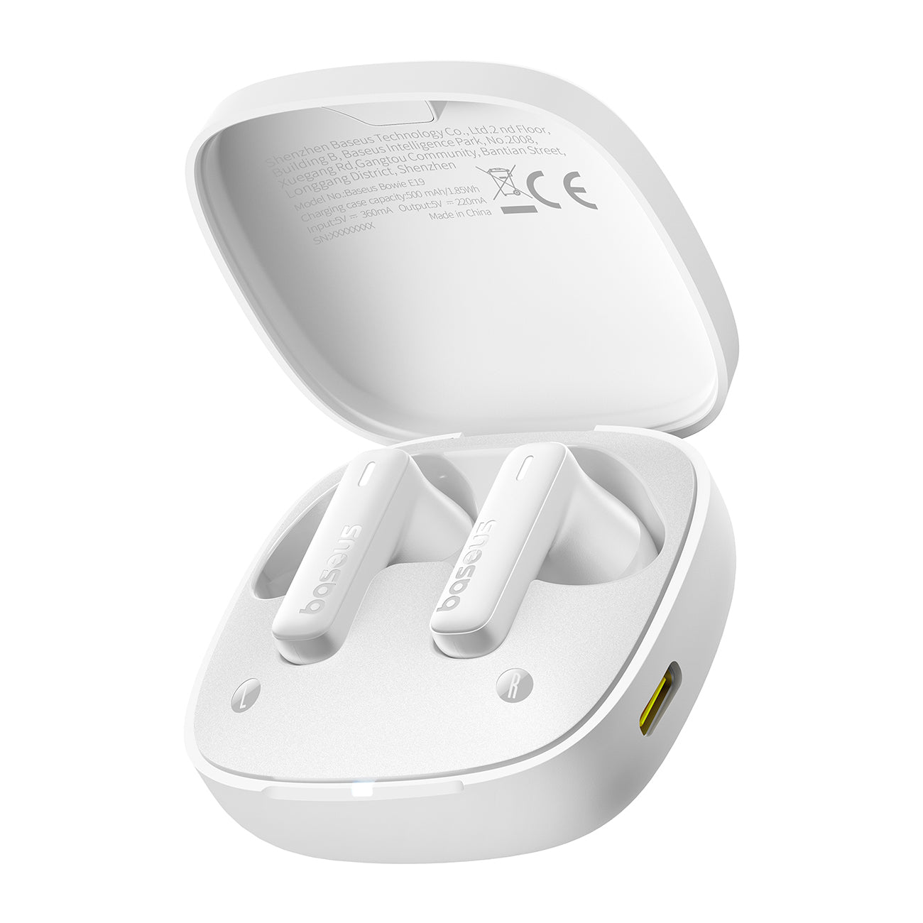 Bowie E19 TWS in-ear USB-C wireless headphones - white - Carlat