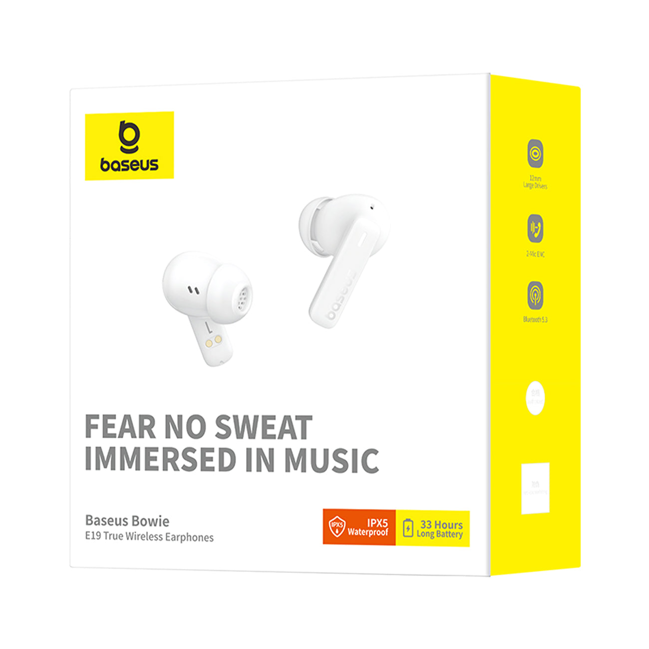 Bowie E19 TWS in-ear USB-C wireless headphones - white - Carlat