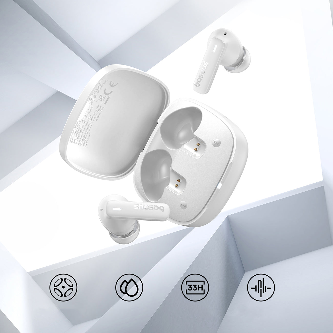 Bowie E19 TWS in-ear USB-C wireless headphones - white - Carlat