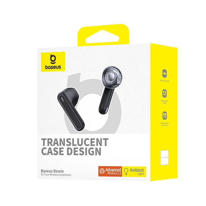 Bowie E5 TWS wireless headphones - black - Carlat