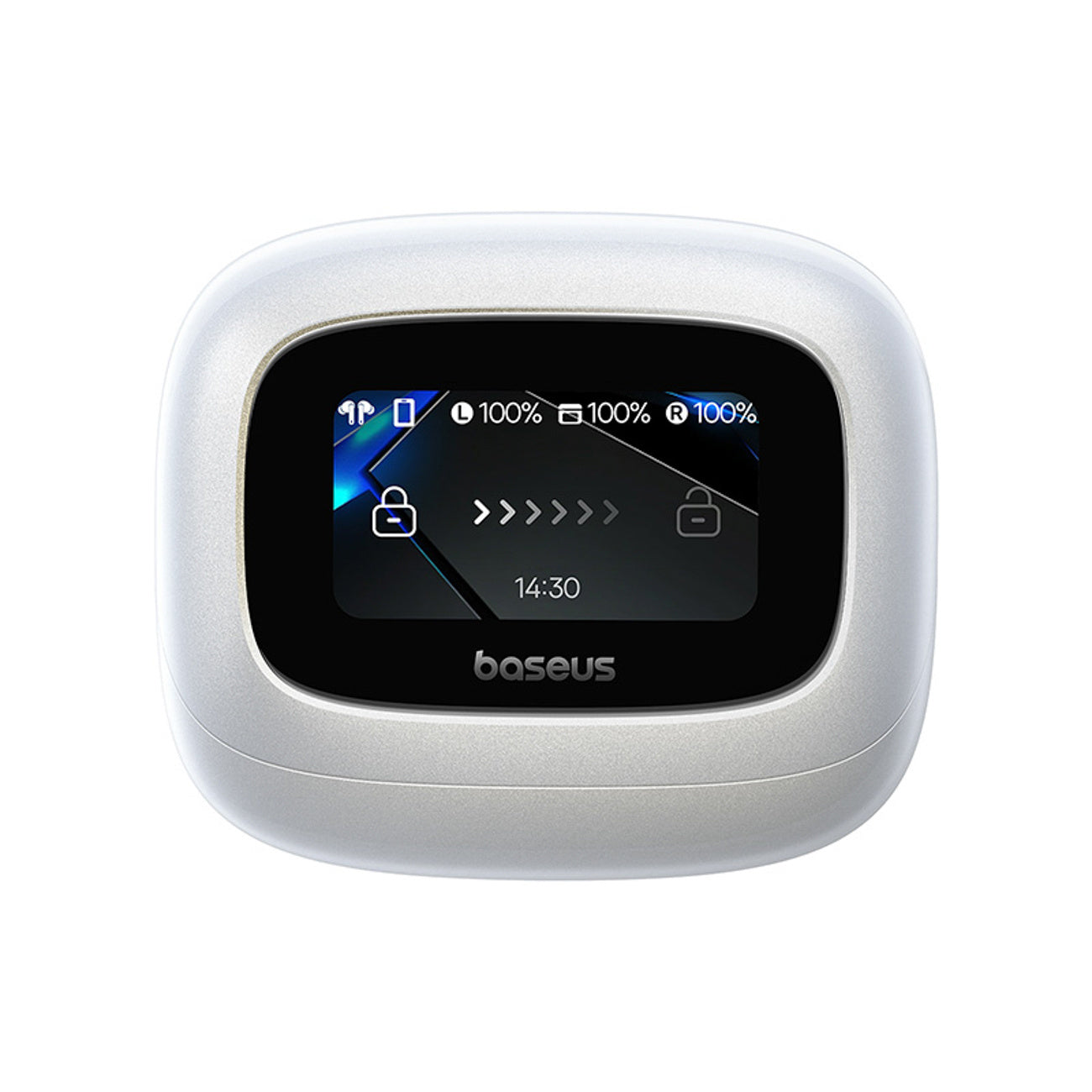 Bowie M2s Ultra TWS wireless headphones with screen - white - Carlat
