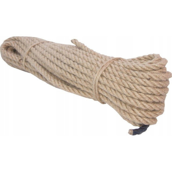Braided Natural Jute Rope, 14 mm x 20 m - Carlat