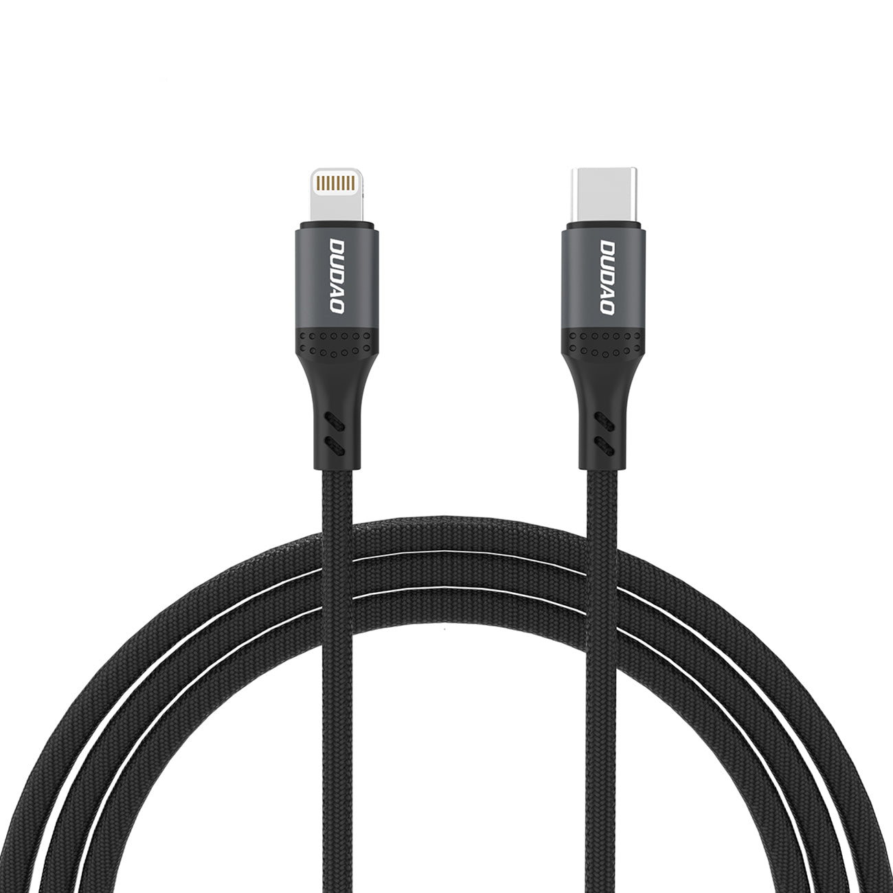 Braided cable L3CL USB-C - Lightning 30W 2m - black - Carlat