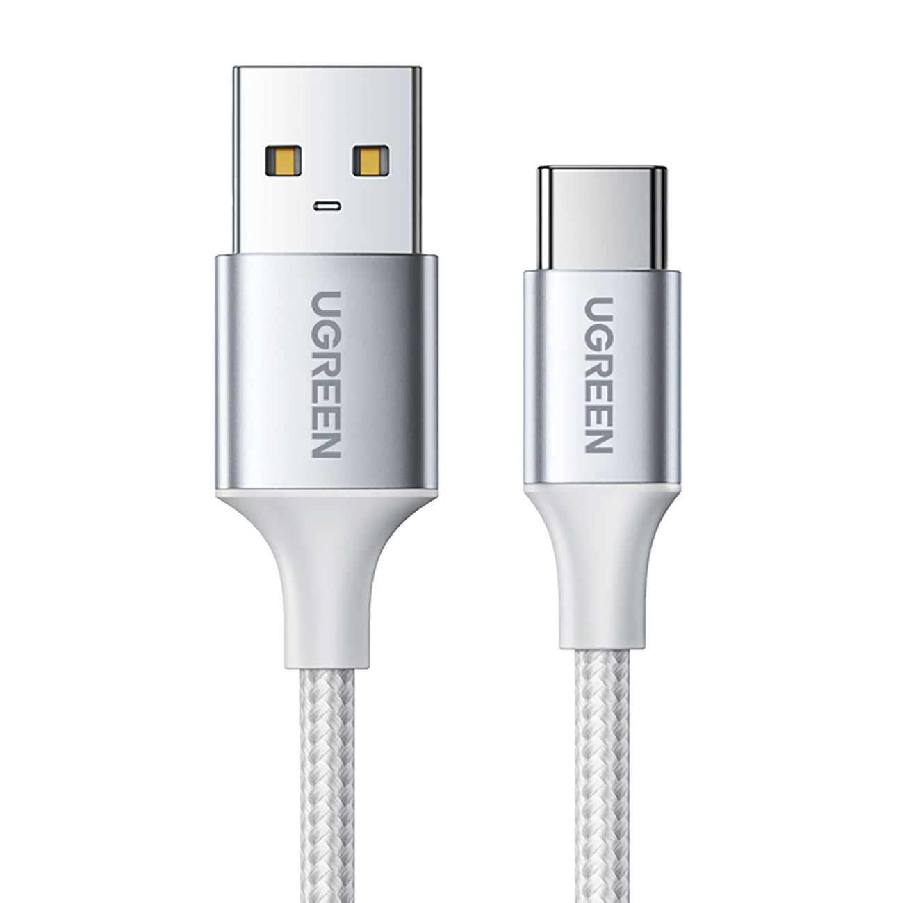Braided cable USB-A - USB-C QC 3.0 3A 1m - white - Carlat