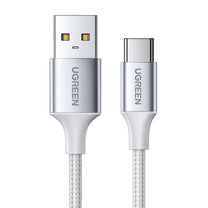 Braided cable USB-A - USB-C QC 3.0 3A 1m - white - Carlat