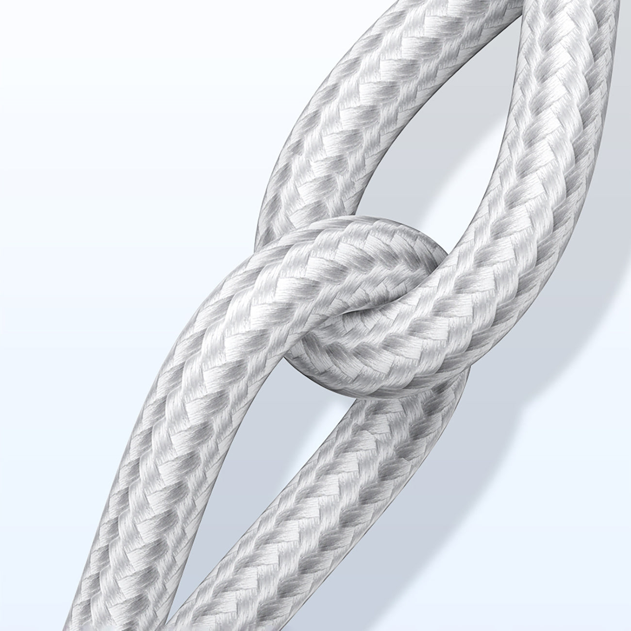 Braided cable USB-A - USB-C QC 3.0 3A 1m - white - Carlat